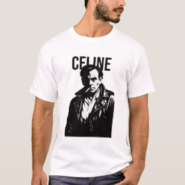 Louis-Ferdinand Celine Noir-Rebellenporträt T-Shirt