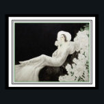 Louis Icart "White Blume" Art Deco Print 16x20 Poster<br><div class="desc">Nostalgisch,  Art Deco Print,  von Louis Icart 16 x 20</div>