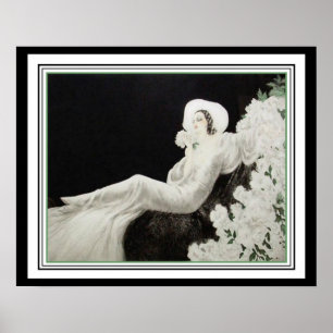 Louis Icart "White Blume" Art Deco Print 16x20 Poster