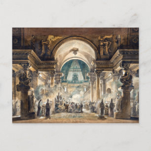 Louis-Jean Desprez Die Beerdigung-Prozession Postkarte