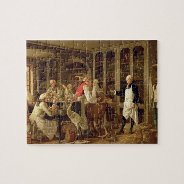 Louis Jean Marie Daubenton (1716-99) in seinem Puzzle (Horizontal)