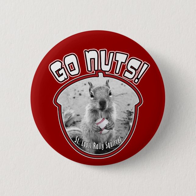 Louis-Kundgebungs-Eichhörnchen - Baseball Button (Vorderseite)