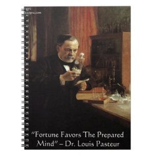 Louis Pasteur "Fortune" Zitat Geschenke und T-Shir Notizblock