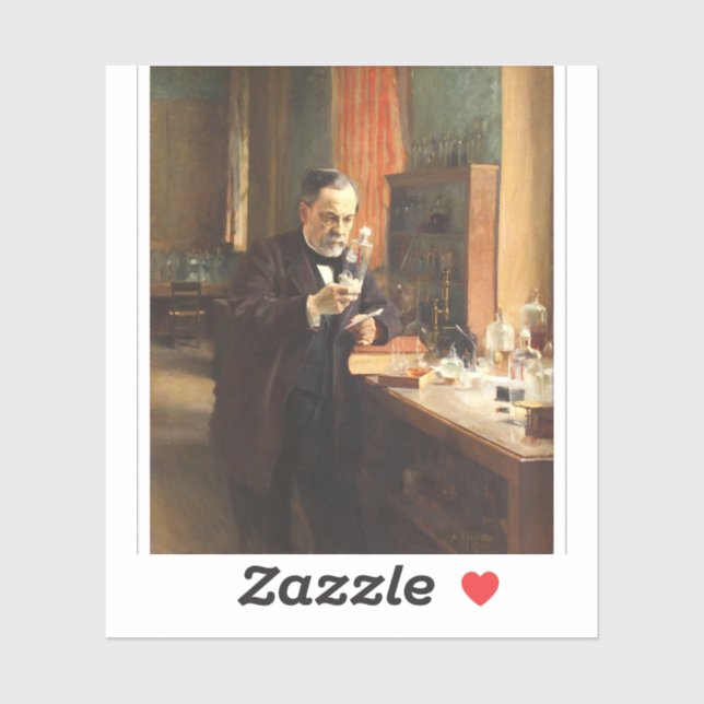 Louis Pasteur Portrait Sticker — Albert Edelfeldt  (Blatt)