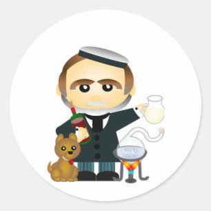 Louis Pasteur Runder Aufkleber