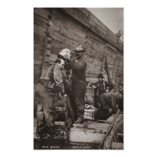 Louis Pesha The Diver Vintage Great Lakes Diving P Fotodruck