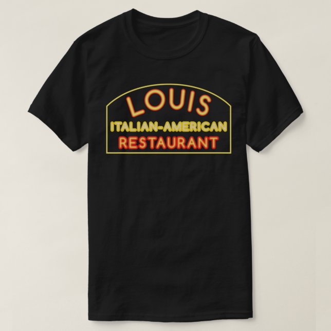 Louis Restaurant Italienischer Amerikaner Bronx NY T-Shirt (Design vorne)