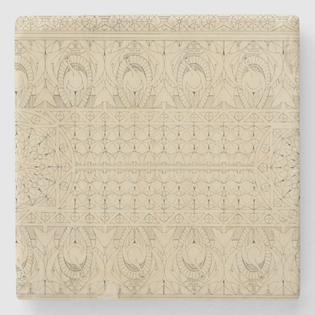 Louis Sullivan Peacock Ceiling Chicago Architect Steinuntersetzer (Vorderseite)