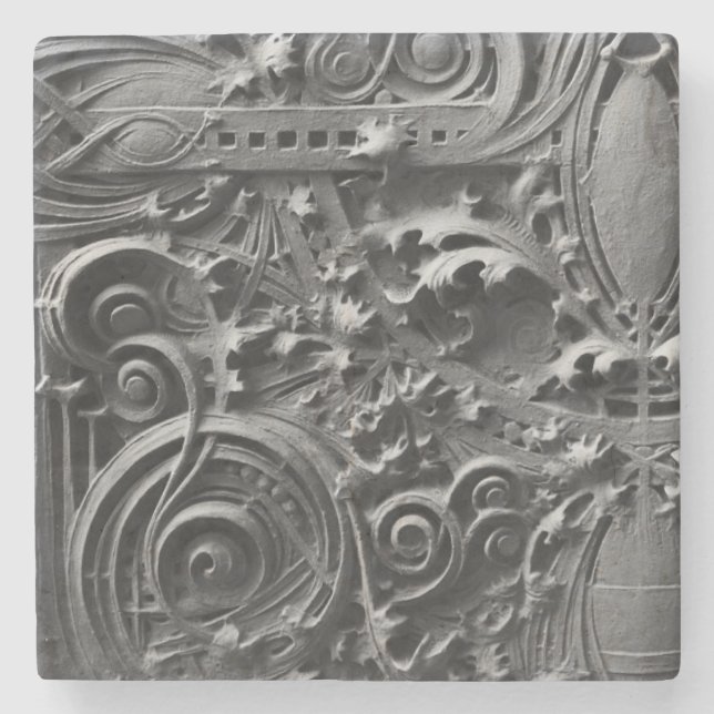 Louis Sullivan Spandrel Panel Detail Steinuntersetzer (Vorderseite)