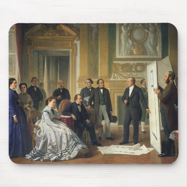 Louis Visconti, der die neuen Pläne für vorstellt Mousepad (Vorne)