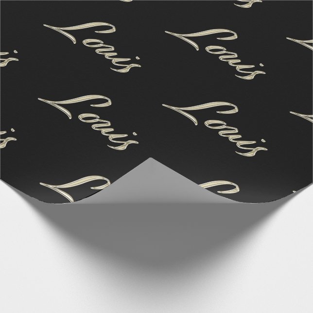 Louis Vorname Name edles Geschenkpapier Papier (Ecke)