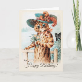 Louis Wain Blume für die Herzogin Birthday CC1007 Karte