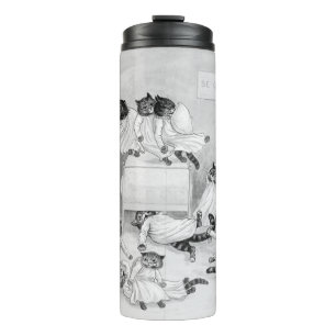 Louis Wain Cat Art Be Good Cat Kissen Kampf Thermosbecher