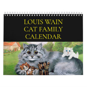 Louis Wain Cat Family Calendar Kalender