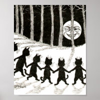 Louis Wain Cat Full Moon