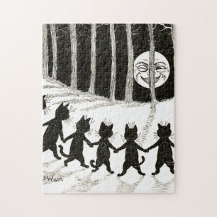 Louis Wain Cat Full Moon Puzzle