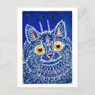 Louis Wain Cat im gotischen Stil Vintag Postkarte