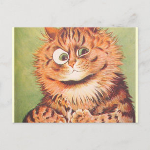Louis Wain Cat Librarian Postkarte