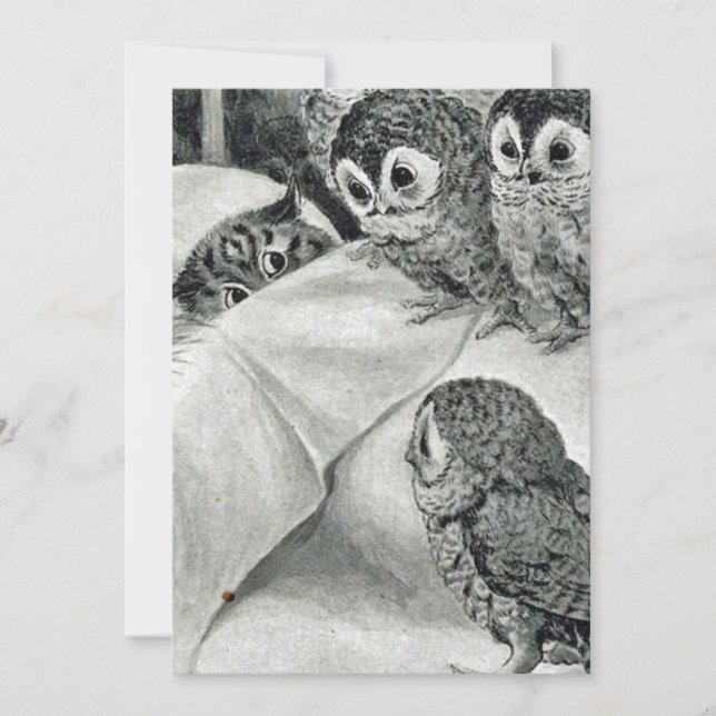 Louis Wain Cat Nightmare Einladung (Vorderseite)