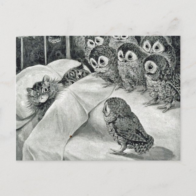 Louis Wain Cat Nightmare Postkarte (Vorderseite)