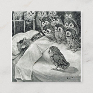 Louis Wain Cat Nightmare Quadratische Visitenkarte