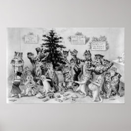 Louis Wain Cats Dekorieren Weihnachtsbaum Poster
