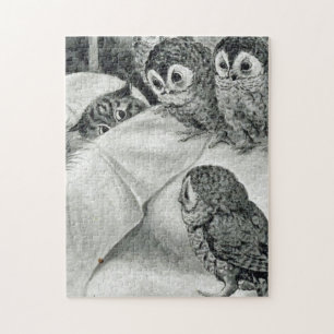 Louis Wain Chat Nightmare Owl Bird Puzzle