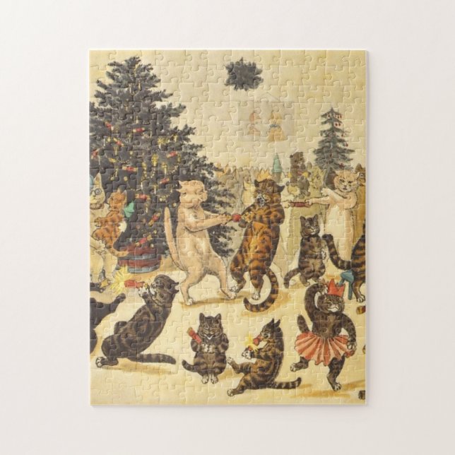 Louis Wain Christmas Party Puzzle (Vertikal)