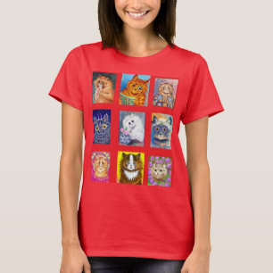 Louis Wain, edwardianische Katzen T-Shirt