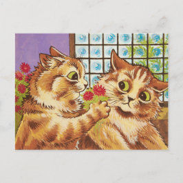 Louis Wain Eine romantische Geste CC1077 Valentine Postkarte