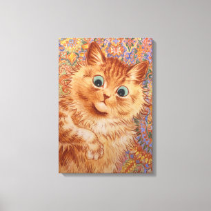 Louis Wain erstaunt Ingwer Cat Children's Room Leinwanddruck
