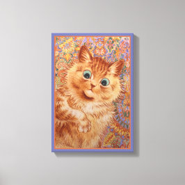 Louis Wain erstaunt Ingwer Cat Children's Room Leinwanddruck