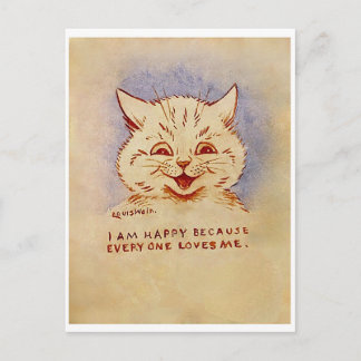Louis Wain, Everyone Loves Me Cat,  Postkarte