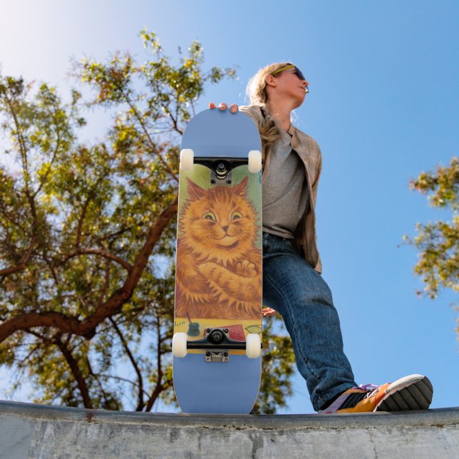 LOUIS WAIN GINGER CAT ART Skateboard Deck (Außenbereich 1)