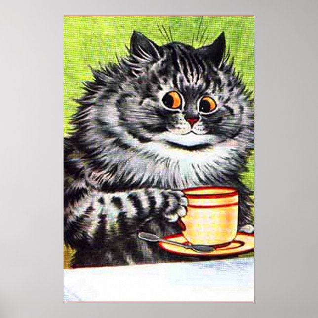 LOUIS WAIN KAFFEE KATZE BIG POSTER (Vorne)