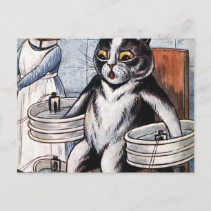 Louis Wain - Katze als Krankenschwester verkleidet Postkarte