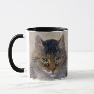 Louis Wain Katze in Blumen mit einem Haus im Hinte Tasse