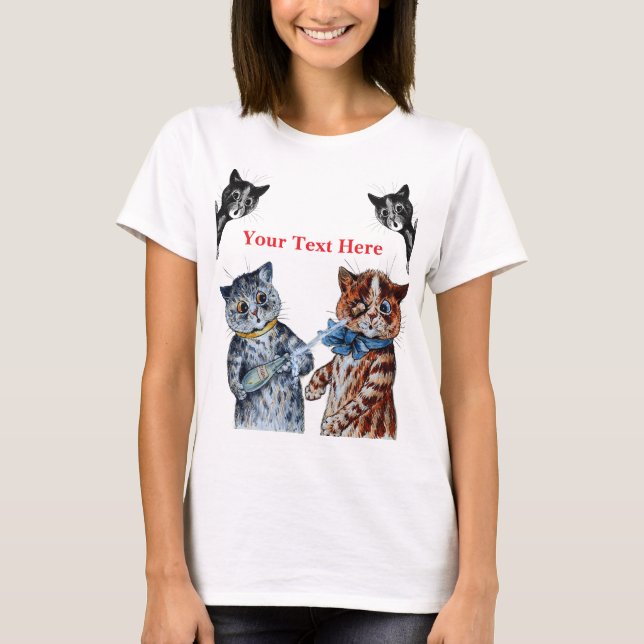 Louis Wain Katzen 2 T-Shirt (Vorderseite)