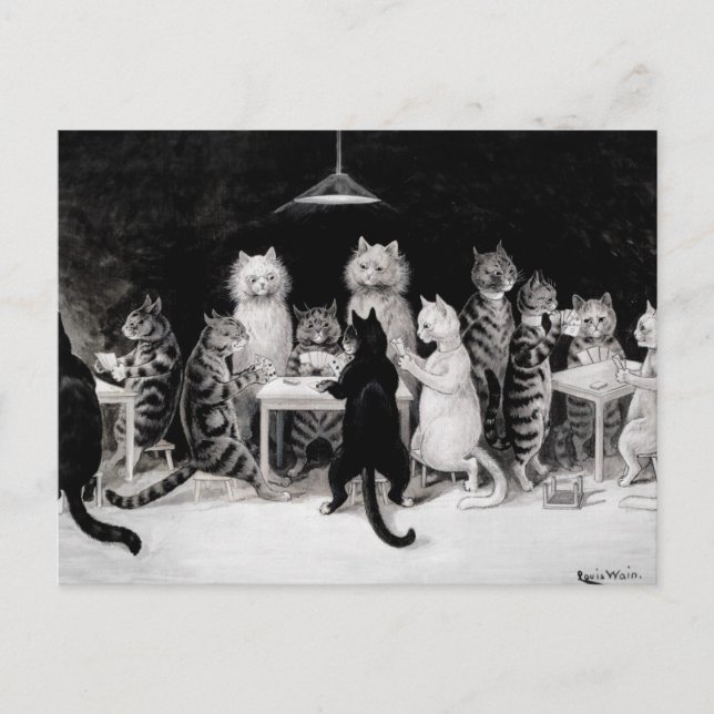 Louis Wain Katzen 3 Postkarte (Vorderseite)