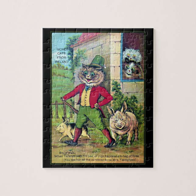 Louis Wain Katzen aus Irland Puzzle (Vertikal)