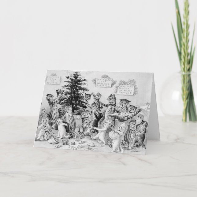 Louis Wain - Katzen feiern Weihnachten (Vorderseite)