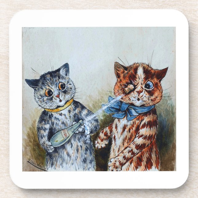Louis Wain Katzen  Getränkeuntersetzer (Vorderseite)