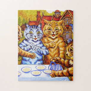 Louis Wain Katzen-Teeparty Puzzle