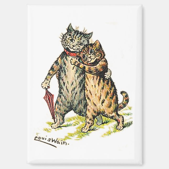 Louis Wain, Katzenpaar Magnet (Vorderseite)