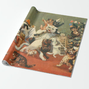 Louis Wain Merry Christmas Geschenkpapier