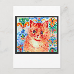 Louis Wain, Orange Ginger Katze, Kunst Postkarte