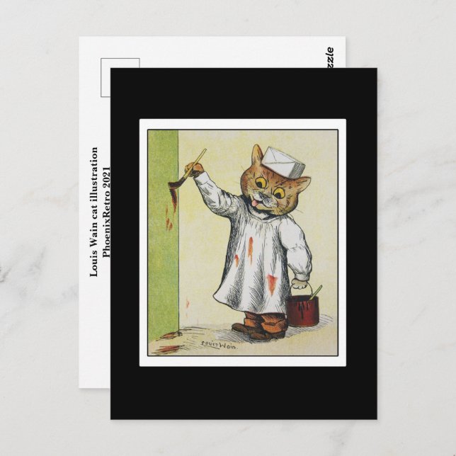 Louis Wain Postkarte (Vorne/Hinten)