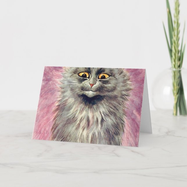 Louis Wain Russische Blaukatze Karte (Vorderseite)