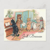Louis Wain Victorian Cats Salonmusik um 1903