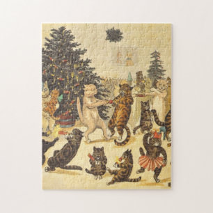 Louis Wain Weihnachtsfeier Puzzle